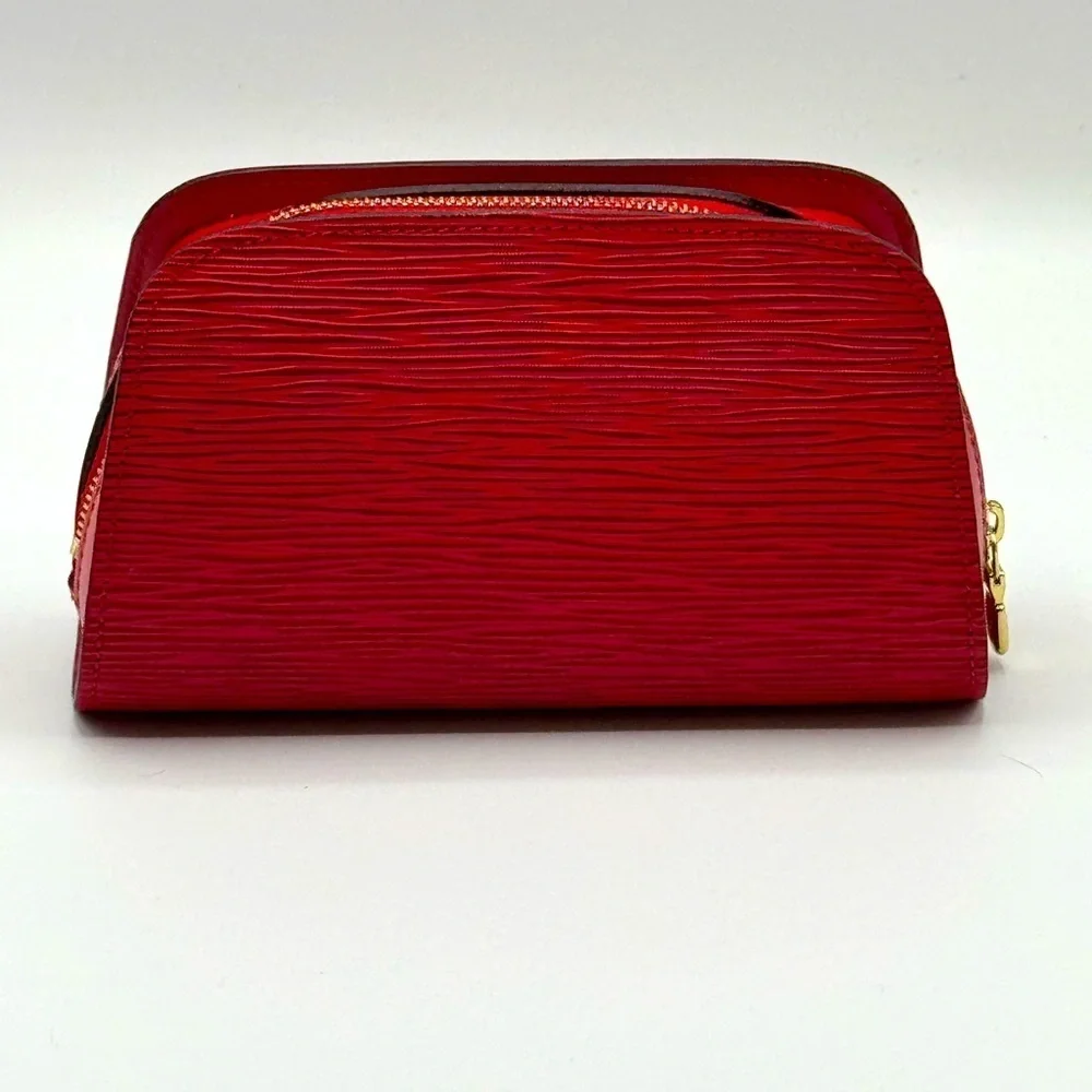 LOUIS VUITTON Epi Dauphine PM Pouch Castilian Red EUC